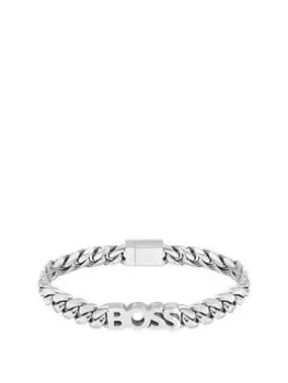 Image of BOSS Gents BOSS Kassy Stainless Steel Bracelet, Silver, Men