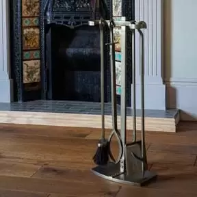 Image of Ivyline Fire Set Brass H72Cm