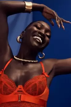 Image of Hunkemoller Maisie Non-Padded Longline Underwired Bra Nyakim Orange