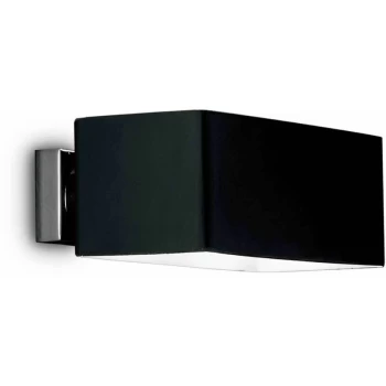 Image of Ideal Lux Lighting - Ideal Lux Box - 2 Light Indoor Wall Light Black, G9
