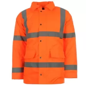 Image of Dunlop Hi Vis Parka Mens - Orange