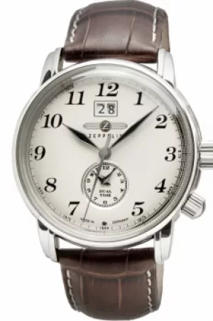 Image of Mens Zeppelin LZ127 Graf Zeppelin Dual Time Watch 7644-5