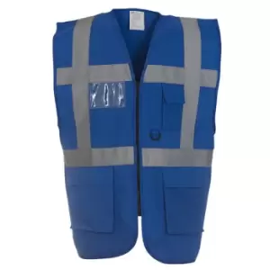 Image of Yoko Hi-Vis Premium Executive/Manager Waistcoat / Jacket (Pack of 2) (S) (Royal)
