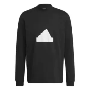 Image of adidas Long Sleeve T Shirt Mens - Black