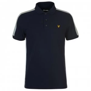 Image of Lyle and Scott Taped Polo Shirt - Navy Z99