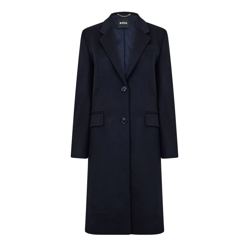 Image of Boss Womens Catara Formal Coat Dark Blue female 6 (XS)