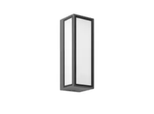 Image of Pivot Outdoor LED Box Wall Lamp Dark Grey 9W IP65