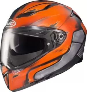 Image of HJC F70 Death Stroke Helmet, blue-orange, Size S, blue-orange, Size S