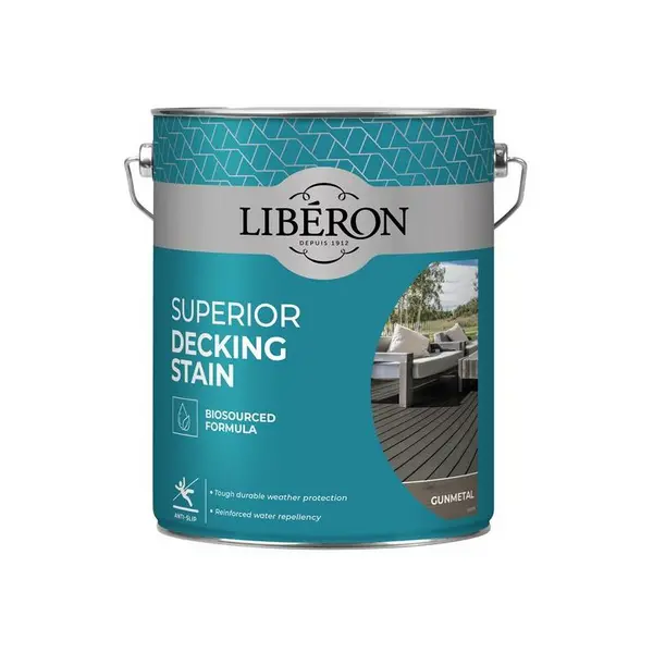 Image of Liberon Superior Decking Stain LIB126132 Colour: Gun Metal