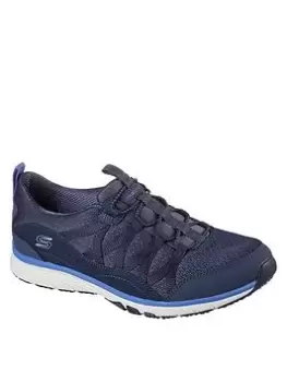 Image of Skechers Gratis Sport Live Golden Trainers - Navy, Size 7, Women