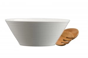 Image of Belleek Living Ripple Salad Bowl Servers