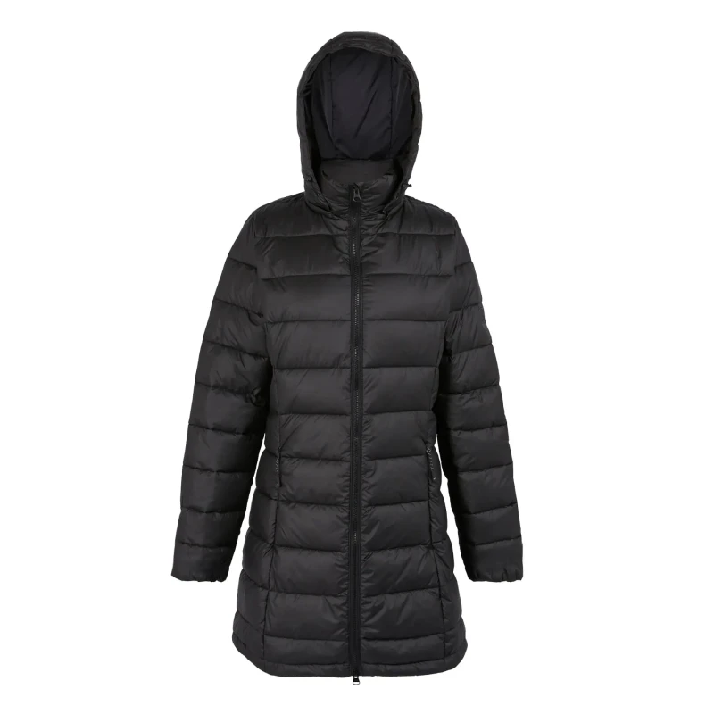 Image of Womens Regatta Starler Hooded Puffer Noir Female 44