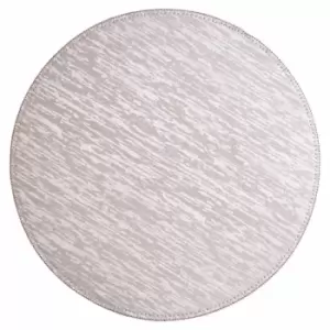 Image of Maison Placemats, Silver Finish Faux Leather / Pearl Fringe, Set of 4