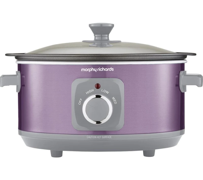 Image of Morphy Richards Accents Sear & Stew Slow Cooker - Purple, Purple 5056765402158