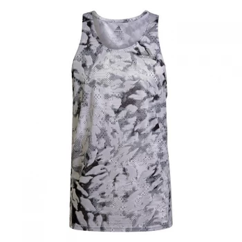 Image of adidas Fast Graphic Primeblue Singlet Mens - Grey One / White