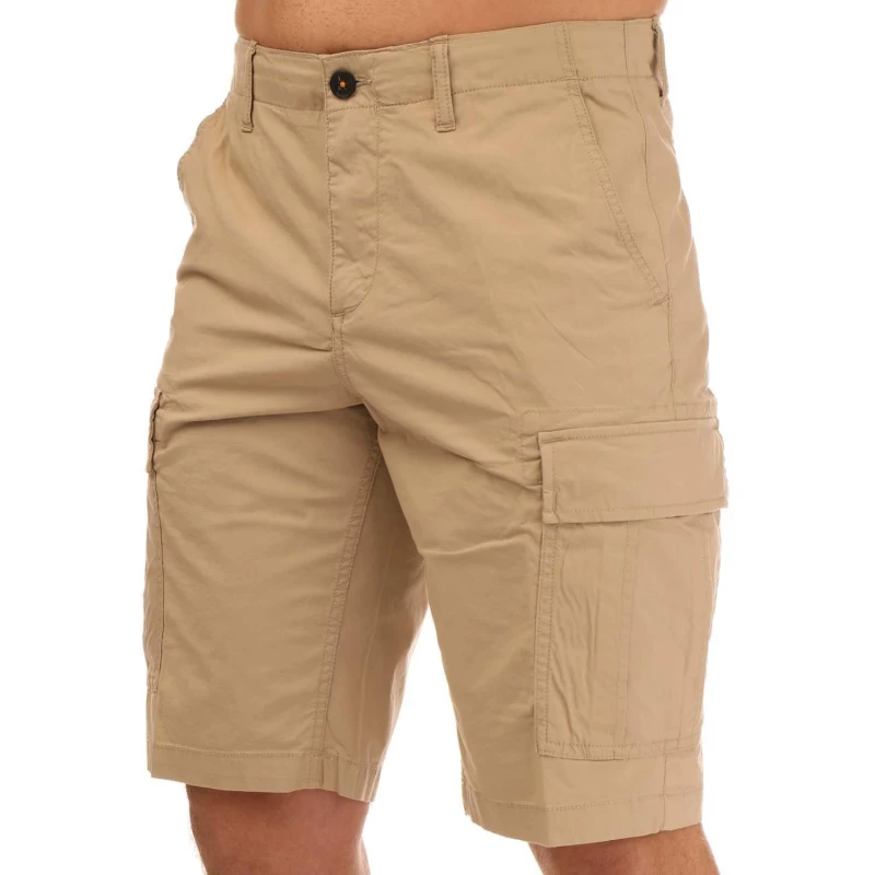 Image of Timberland Outdoor Poplin Cargo Shorts - Beige Beige 30