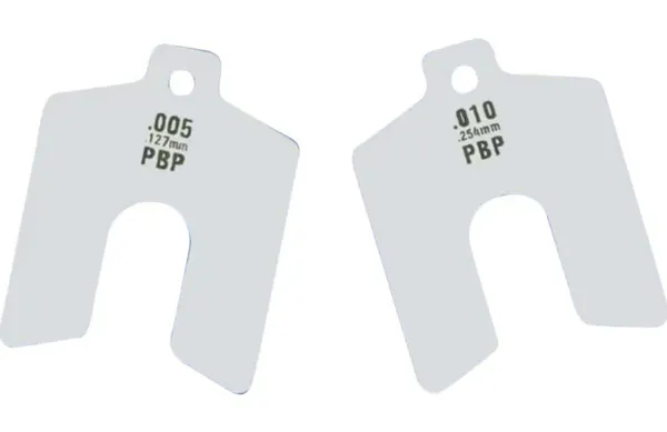 Image of Precision Brand Stainless Slotted Shim 0.700mm x 100 x 100mm - Pack Of 10