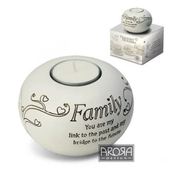 Image of Arora Said with Sentiment Tealight Holder - Family