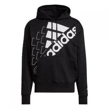 Image of adidas Essentials Logo Hoodie (Gender Neutral) Unisex - Black / White