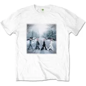 Image of The Beatles - Abbey Christmas Unisex XX-Large T-Shirt - White