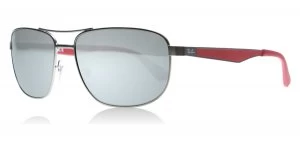 Image of Ray-Ban RB3528 Sunglasses Gunmetal / Red 029-88 61mm