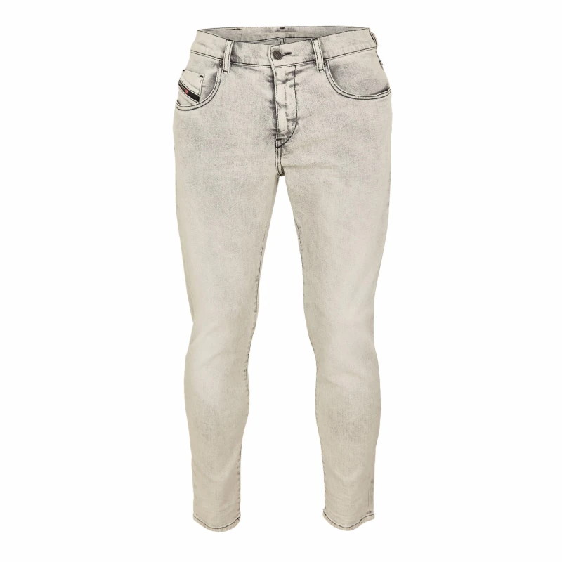 Image of Diesel Mens Straight Leg Jeans Blk Gry Denim male 31W S