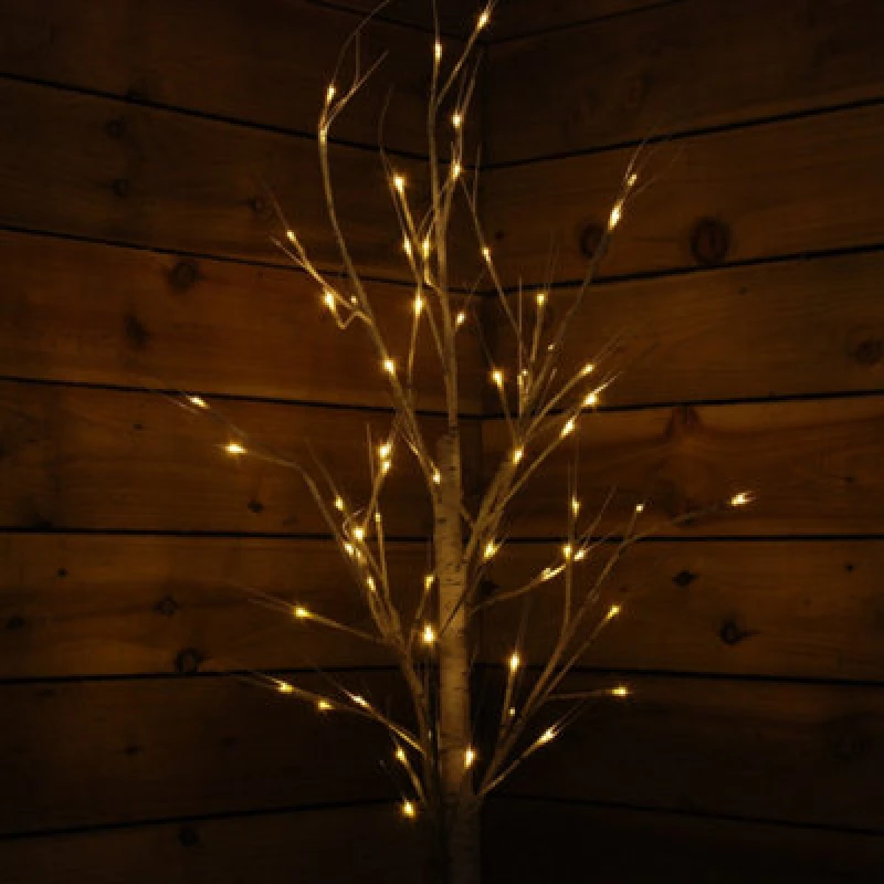 Image of Samuel Alexander 2.4M (8ft) Indoor Outdoor Christmas Lit Birch Tree With 136 Warm White Leds