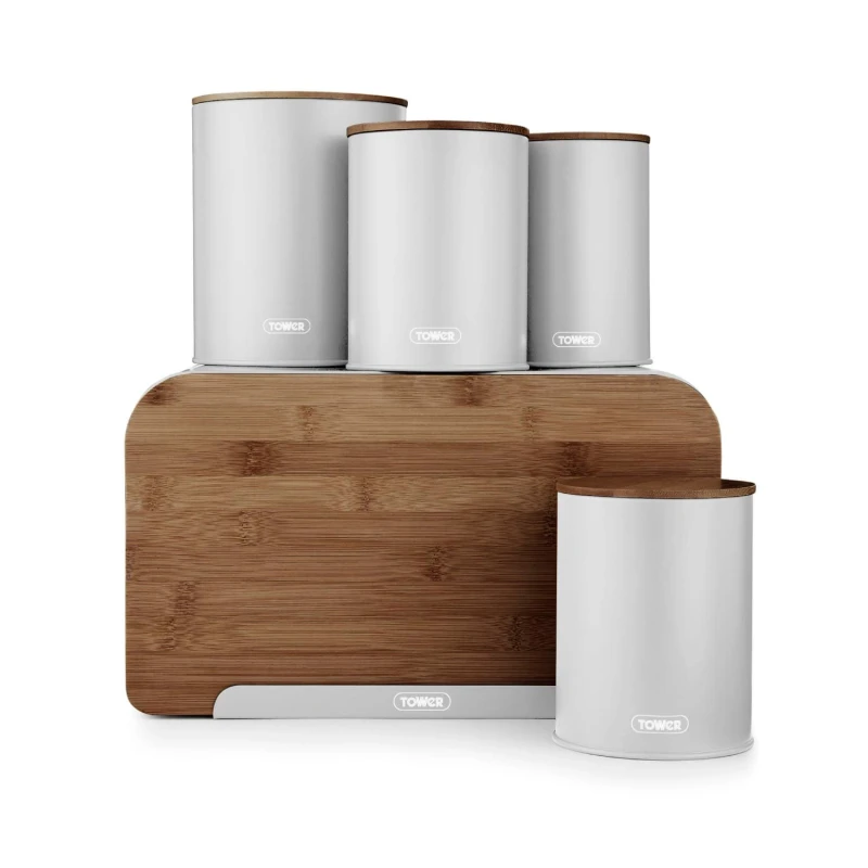 Image of Tower Scandi 5 Piece Storage Set One Colour WHCG1 Unisex