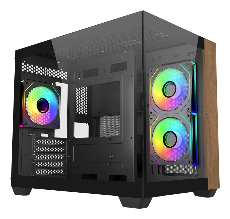 Image of Cooler Master Cooler Master Elite 481 Wood Mini Tower Black E481KHNNS00