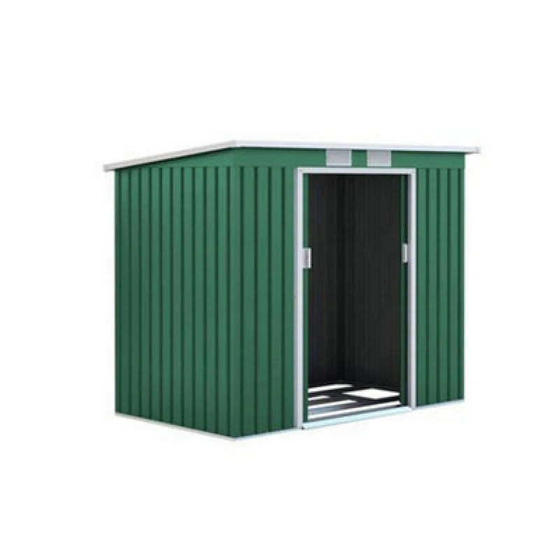 Image of Buttercup Farm Ascot Shed - Style 1 Box - Galvanised Steel - H173 X W130 X L213cm - Green
