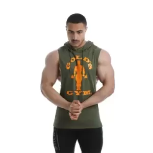Image of Golds Gym Sleeveless Hoodie Mens - Green