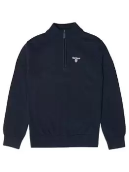 Image of Barbour Boys Harris Half Zip Jumper - Navy