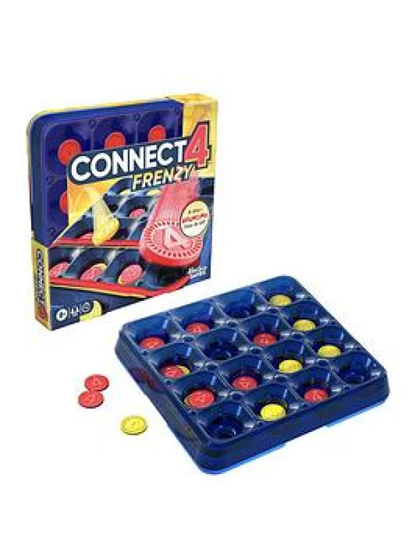 Image of Connect 4 Frenzy Game Bounce Discs 4 The Win Family Party Games for Kids Teens and Adults Ages 8+ 2 to 6 Players 10 Mins. Portable Games