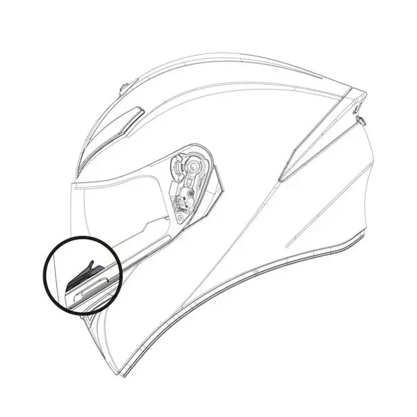 Image of AGV K-3 SV Breath Deflector 20KIT03014 Size