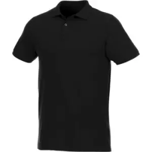 Image of Elevate Mens Beryl Short Sleeve Organic Polo Shirt (M) (Black)