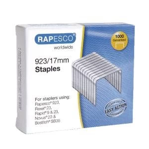 Image of Rapesco 92317mm Staples Galvanised Finish Pack of 1000 1240