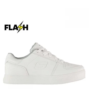 Image of Skechers Light Up Junior Trainers - White