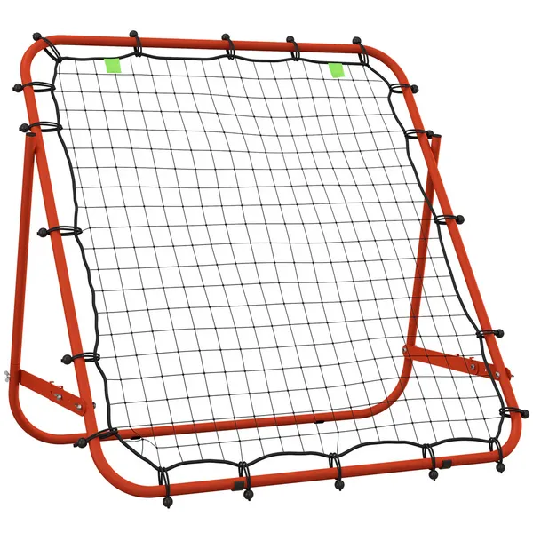 Image of HOMCOM Rebounder Net Kids Adults Football Training Aid Adjustable Red - Red TJ Hughes 5056725560720
