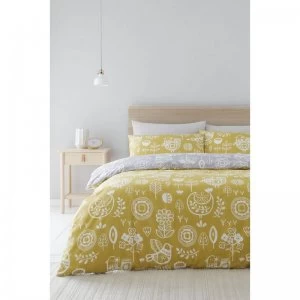 Image of Retro Birds Reversible Duvet Set