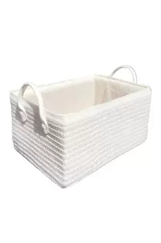 Image of Kids Polyester Storage Basket Organiser With Handles 38 x 26 x 20 cm