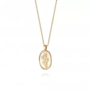 Image of Forget Me Not Flower 18ct Gold Plated Necklace FN02_GP