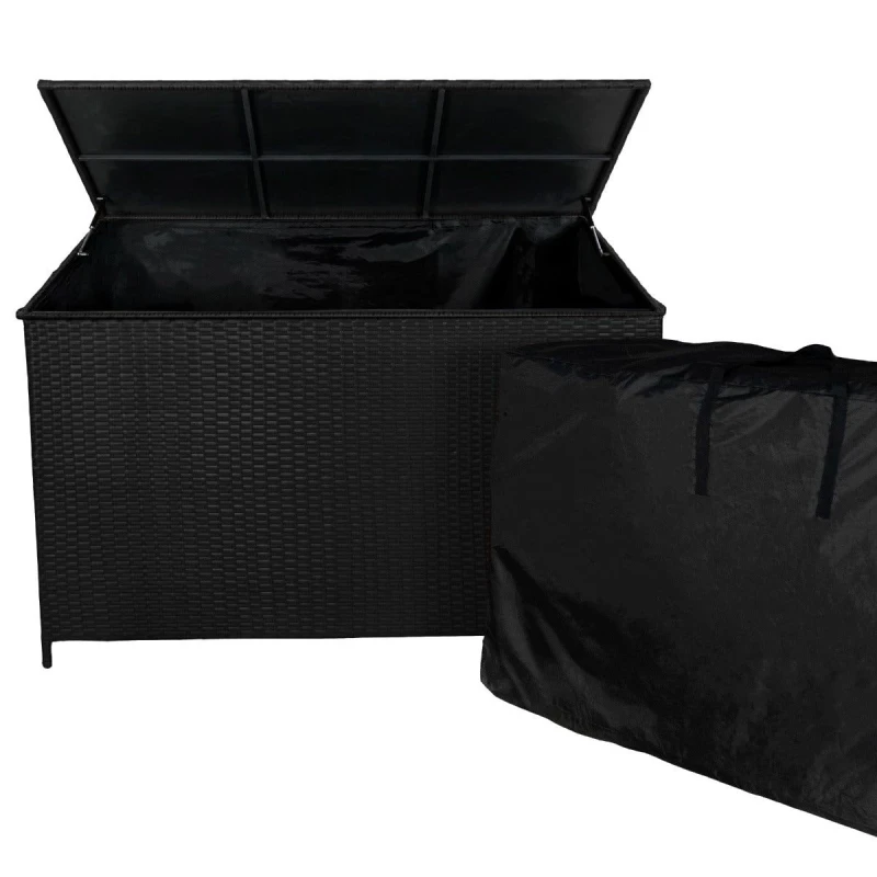 Image of Monster Shop Rattan Cushion Storage Box - Black 212733