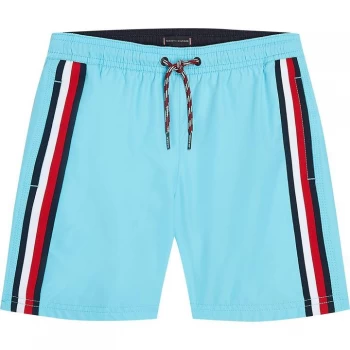 Image of Tommy Hilfiger Side Stripe Swim Shorts - Blue CVB