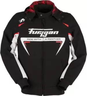 Image of Furygan Sektor Roadster Motorcycle Textile Jacket, black-white-red, Size XL, black-white-red, Size XL