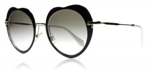 Image of Miu Miu MU54RS Sunglasses Black / Gold 1AB4K0 52mm