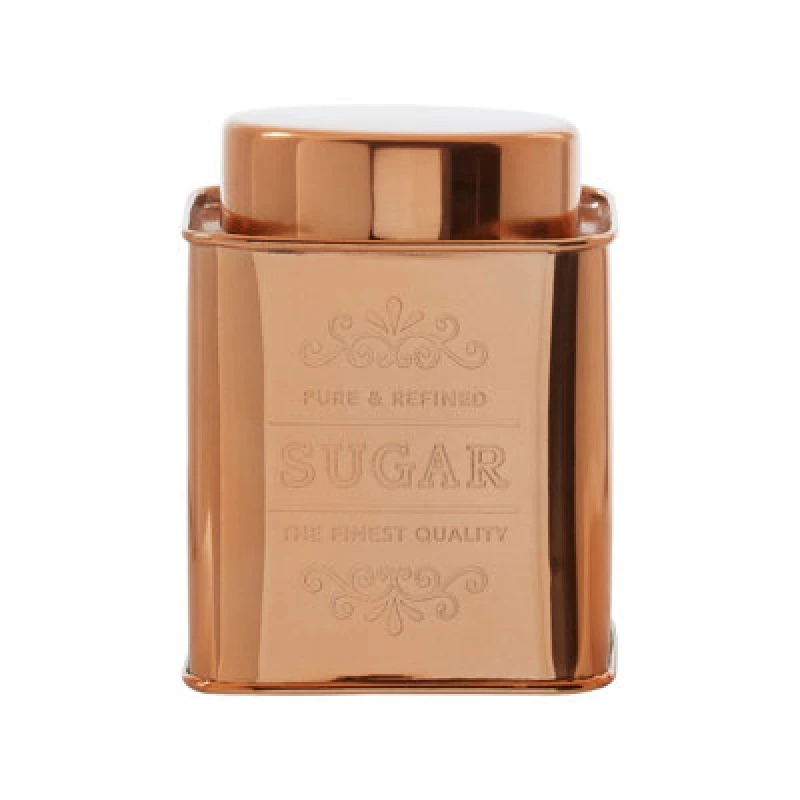 Image of Premier Housewares Maison by Premier Chai Square Copper Finish Sugar Canister Gold