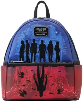 Image of Stranger Things Loungefly - Upside Down Shadows Mini backpacks Black red blue