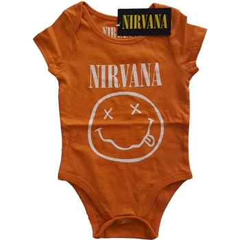 Image of Nirvana - White Smiley Kids 18 Months Babywear - Orange