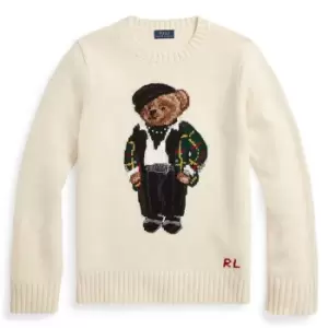 Image of Polo Ralph Lauren Polo Ralph Lauren Fancy Bear Jumper Womens - Cream