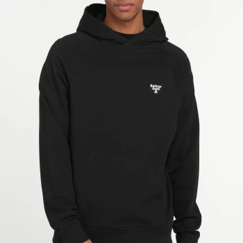 Image of Barbour Beacon Mens Pop Over Hoodie - Black - M